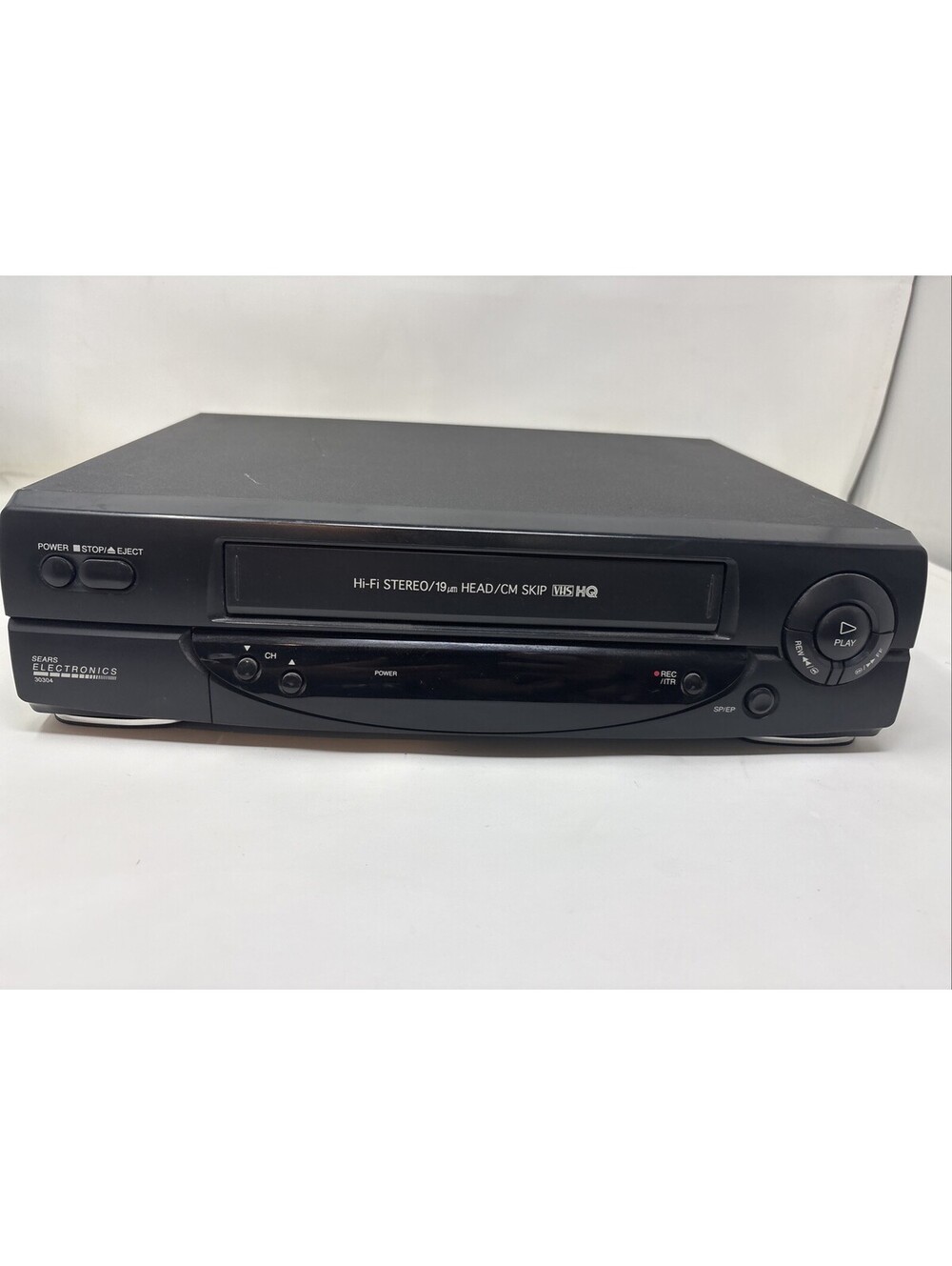 VNTG Sears VCR/VHS Electronic VCR Player Model 30304 19 Head Hi-fi Stereo